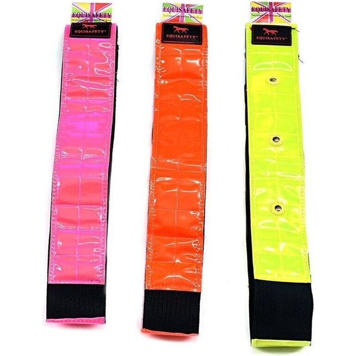 2022 Equisafety Reflective LED Flashing Riding Hat Band LEDHB Yellow